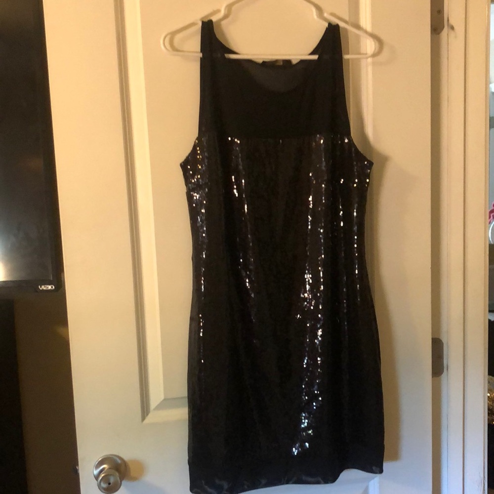 Black sequin dress